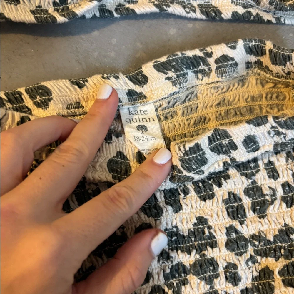Kate Quinn Cream and Black Kids Matching‎ Set